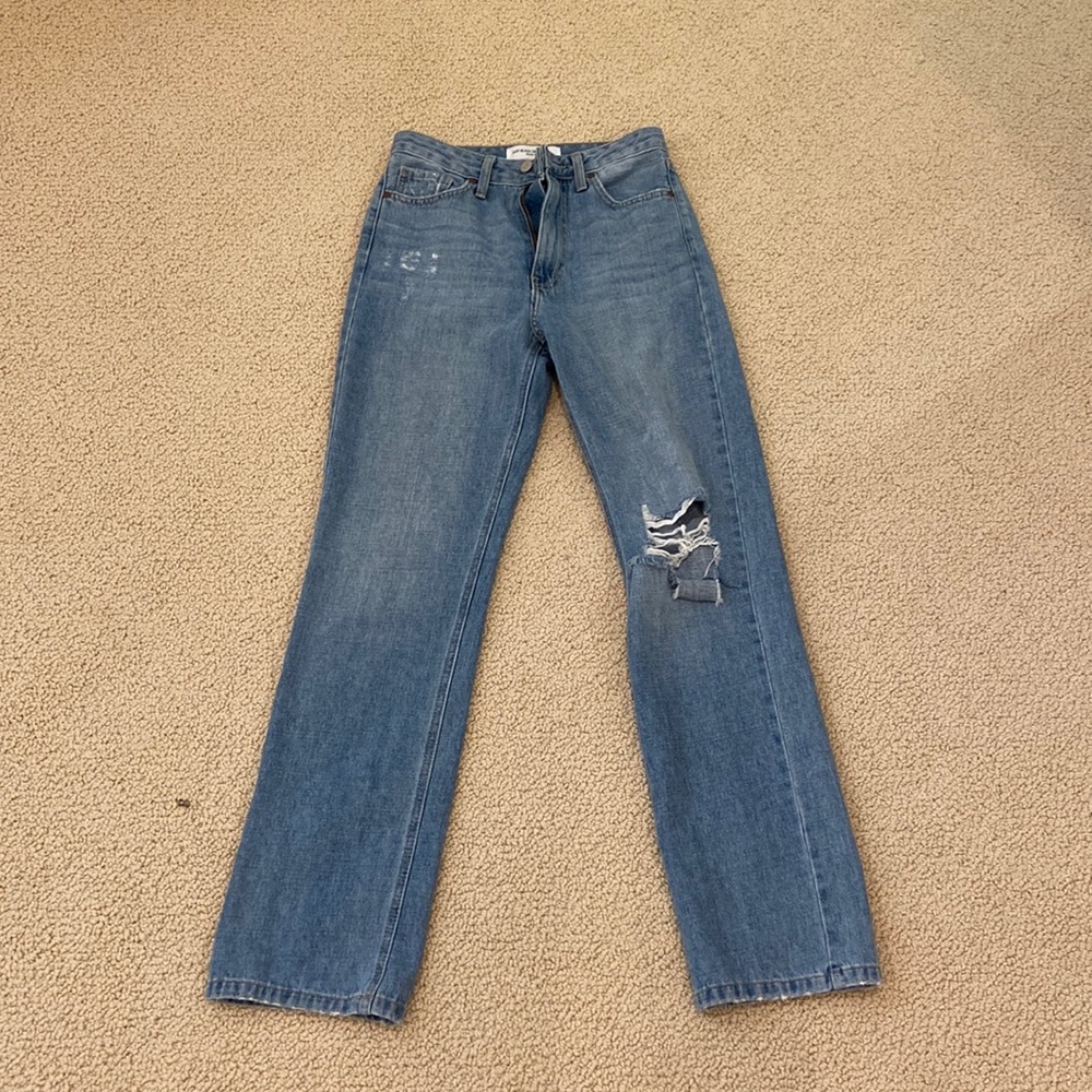 just black denim ripped jeans!